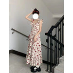 Women's Fashionable Slim-fit Floral Print Slip Dress