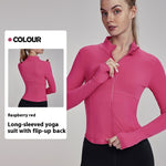 Back Mesh Breathable Yoga Clothing Top Coat