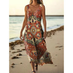 Sleeveless Casual Printed Elegant Slim-fit Dress