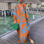 Top-selling Product Fashion Printed V-neck Dress