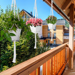 2Pcs Plant Hanger Flowerpot Net Bag 40in Cotton Rope Plant Hangers 4Legs Plant Hanger Fit For Round Or Square Plant Pot