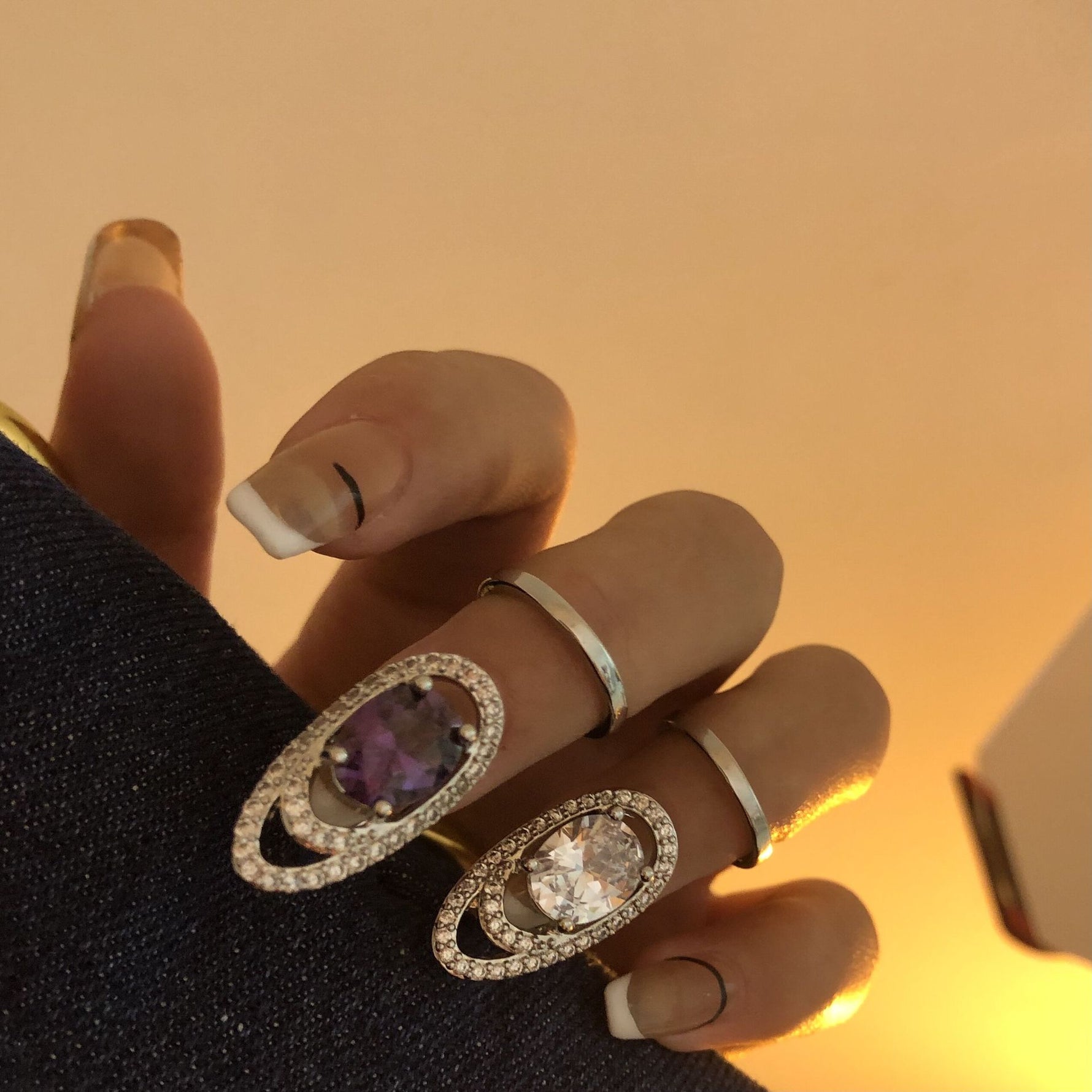 Gem Fingertip  Nail Enhancement Ring