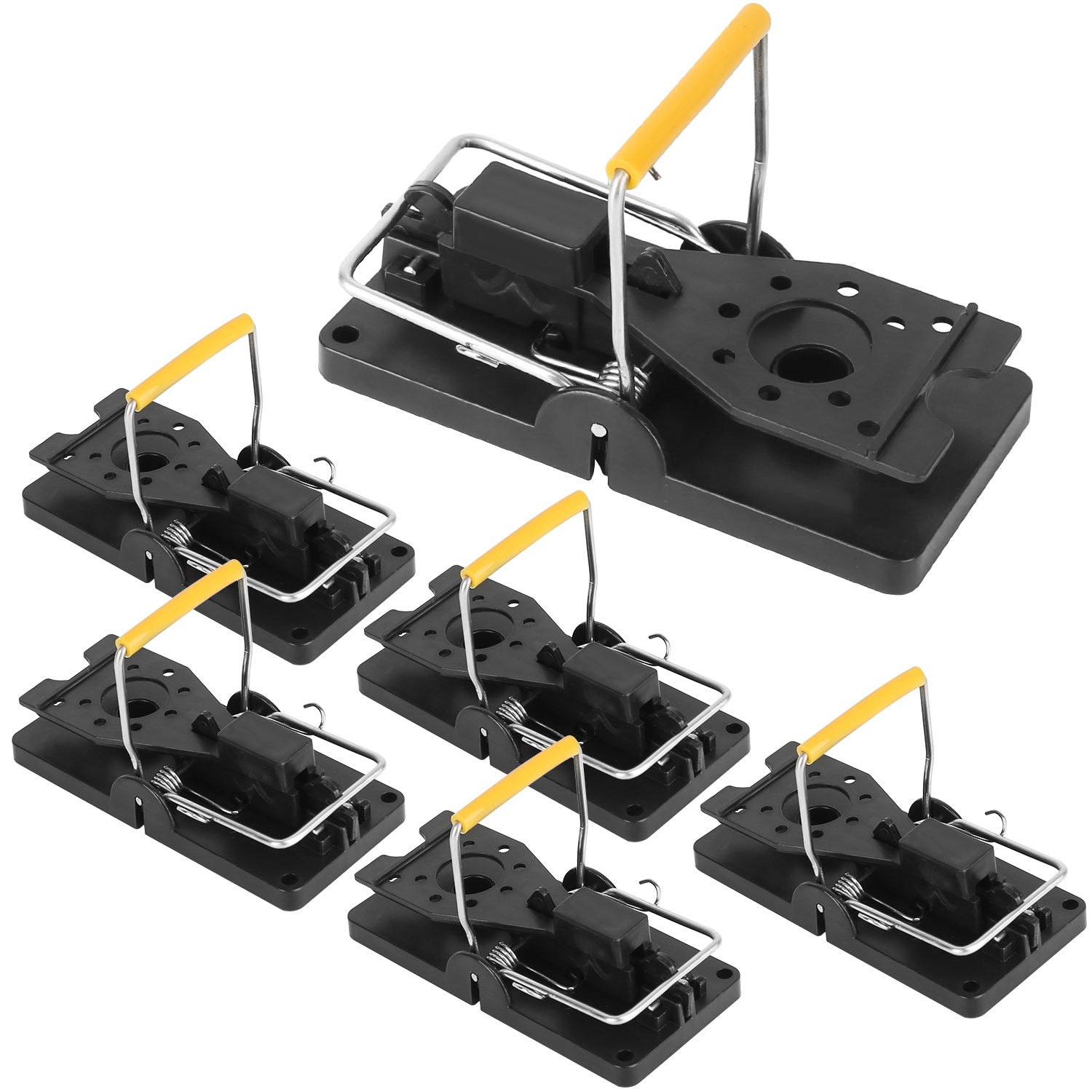 6Packs Mouse Traps Reusable Rat Rodent Killer Effective Pest Control Mouse Catcher Mice Snap Kill Trap