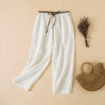 Linen Casual Pants Loose-fitting Harem Carrot Pants
