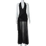 Womens Cutout Side-Waist Tied Casual Dress