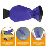 1Pc Ice Scraper Glove Car Windshield Snow Scraper Remover Glove Lined Of Fleece Winter Ice Scraper Mitt Keep Warm