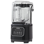 VEVOR Professional Blender With Shield, Commercial Countertop Blenders, 68 Oz  Blender Combo, Stainless Steel 9 Speed & 5 Functions Blender, For Shakes, Smoothies, Peree, And Crush Ice, Black