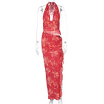 Women's Sexy Wrapped Chest Patchwork Dress