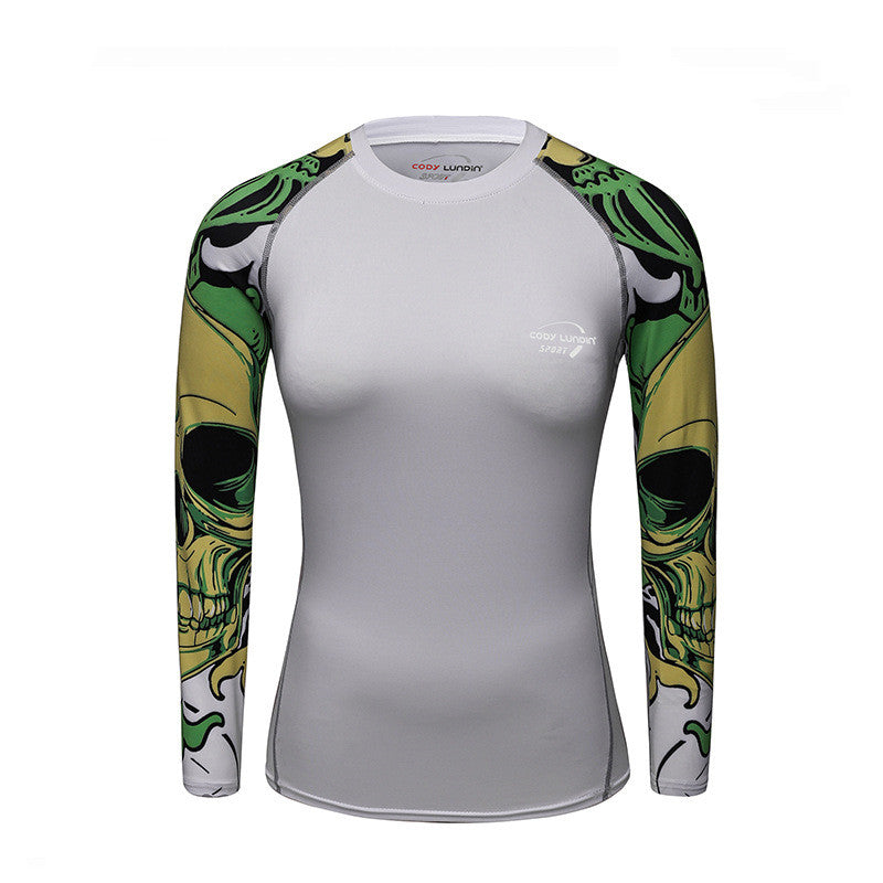 Women's Sports Long Sleeve Printed Tight Yoga Clothing