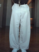 High Waisted Drapey Wide Leg Suit Pants