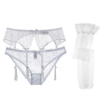 Bow Garter Clip 3 Piece Panty Stockings