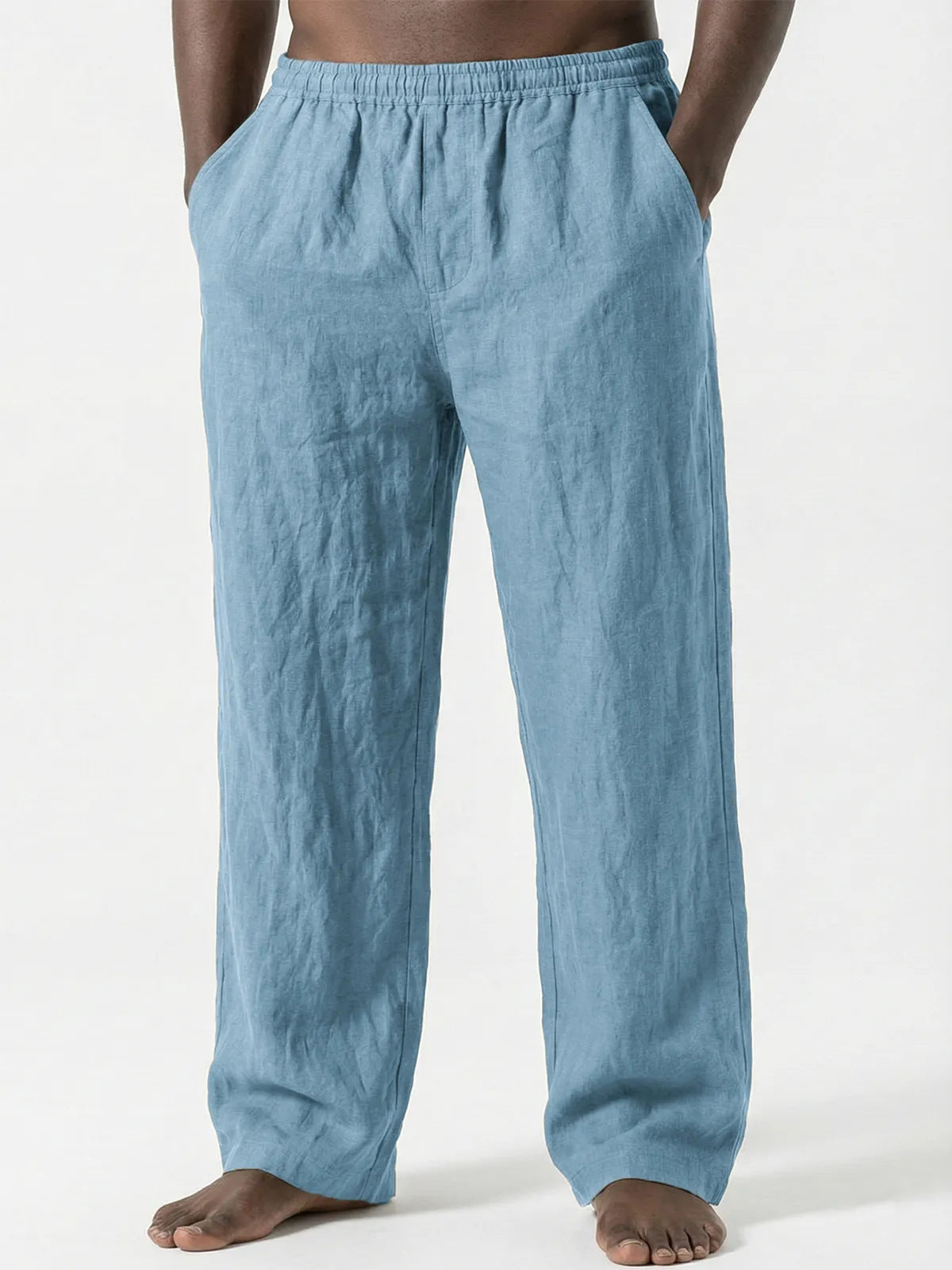 Men's Loose Casual Pants Linen Breathable Sweatpants