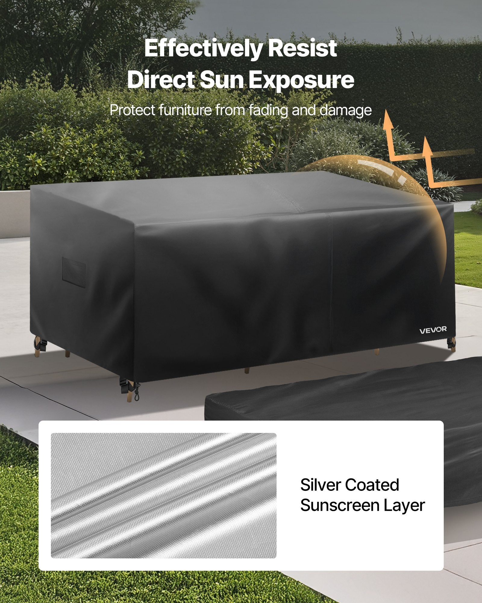 Patio Outdoor Furniture Cover 4-Piece Set 420D Waterproof Table Chair Sofa