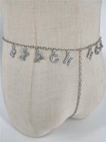 Panty Waistband Diamond Monogram Combination Thong Chain Waist Chain