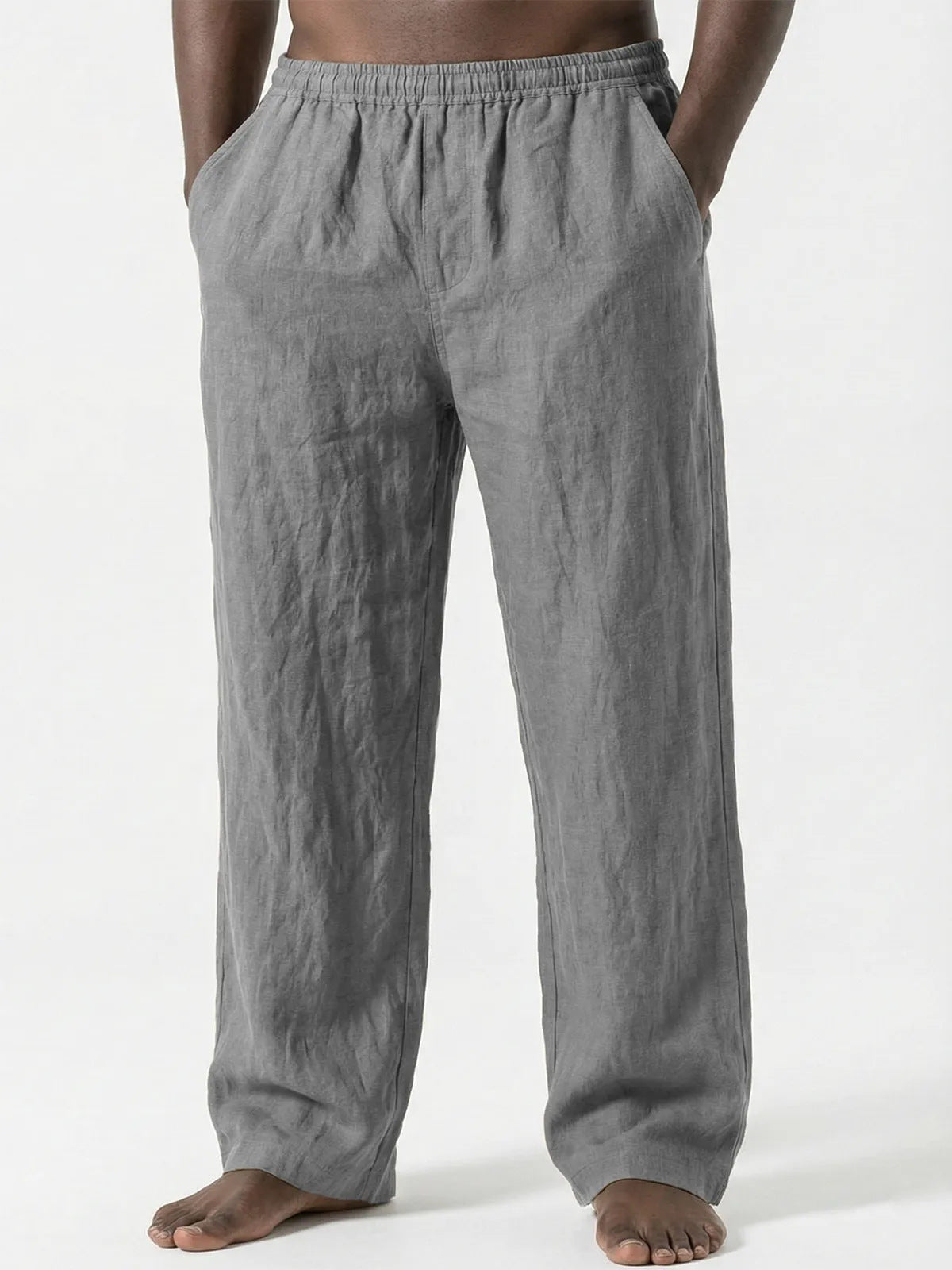 Men's Loose Casual Pants Linen Breathable Sweatpants