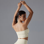 New Solid Color Chest Wrap Yoga Clothing Top