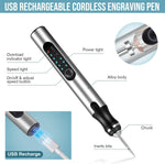 Electric Engraving Pen, A Cordless Engraving And Lettering Tool That Can Be Charged Via USB, Portable DIY Rotating Engraving Device, Suitable For Engraving On Jewelry, Wood, Glass And Stone.