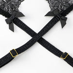 Bow Garter Clip 3 Piece Panty Stockings
