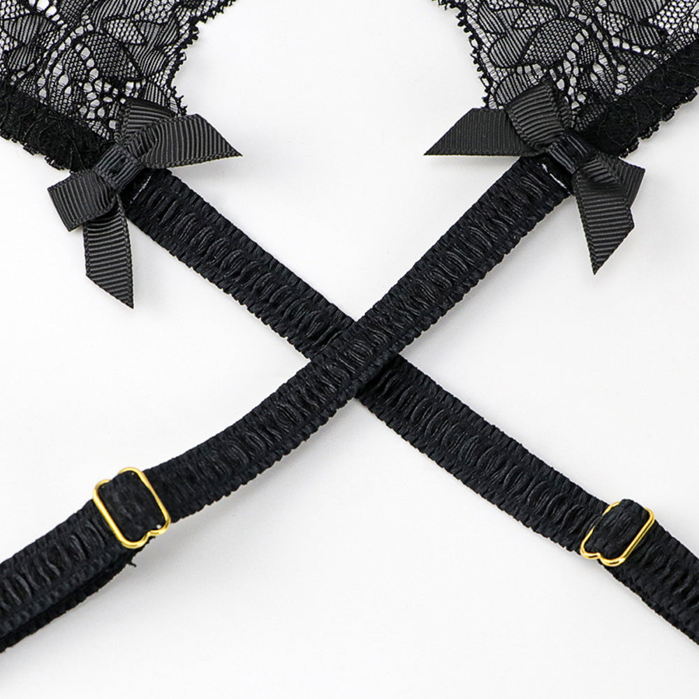 Bow Garter Clip 3 Piece Panty Stockings