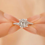 Elegant 1ct Simulated Moissanite Six-Prong Ring Luxury Wedding Jewelry For Women