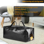 Extra Large Waterproof Heavy Duty Outdoor Garden Furniture Cushion Storage Bag--Black