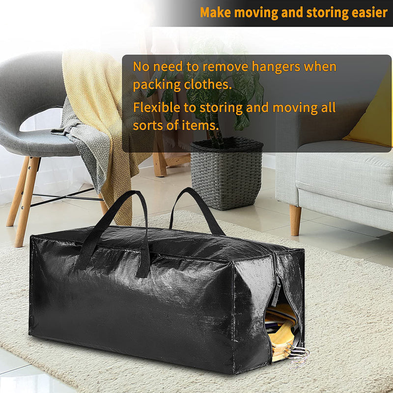 Extra Large Waterproof Heavy Duty Outdoor Garden Furniture Cushion Storage Bag--Black