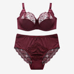 Women's Lace Underwire Push Up Lingerie Panty Set