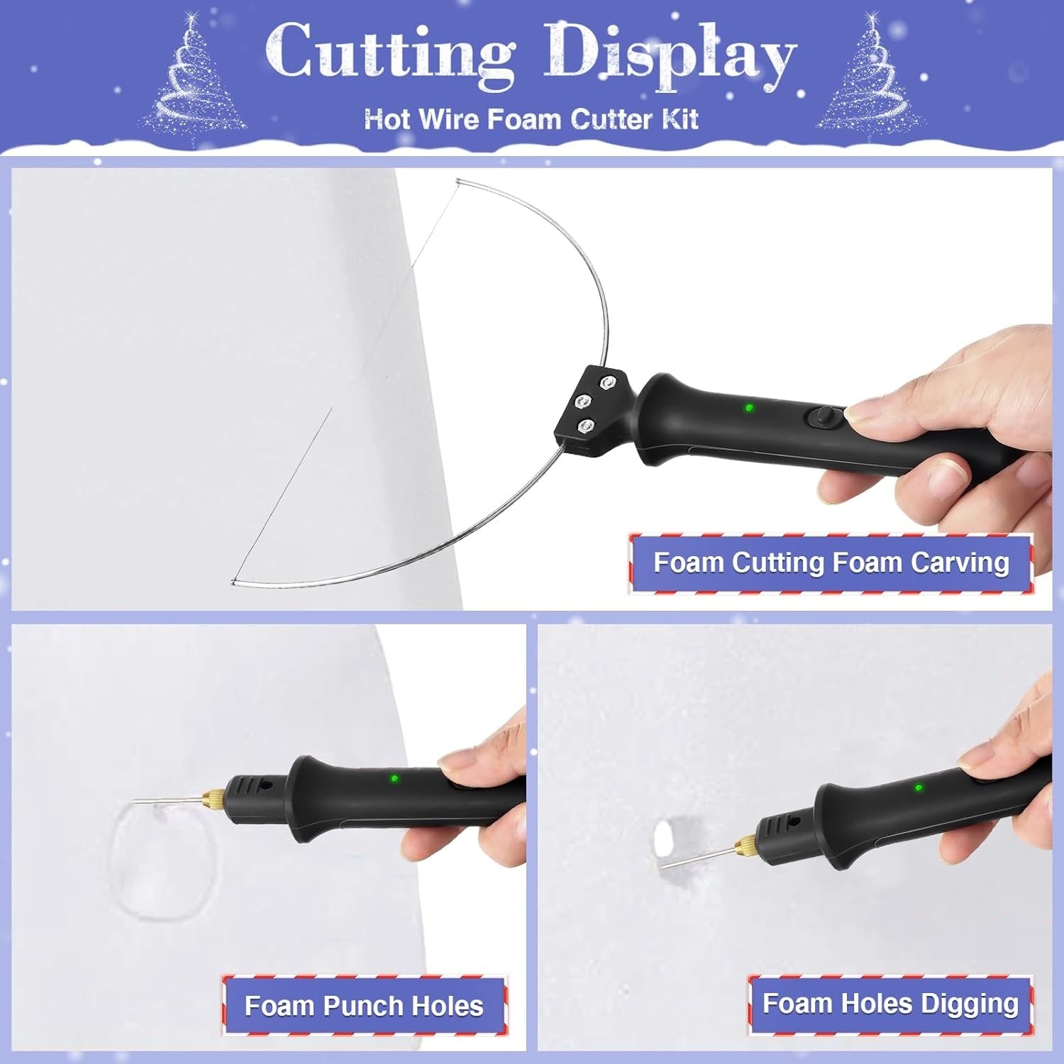 Foam Cutting Tools, Electric Cutting Tool Kits, Polystyrene Foam Cutting Pens, Equipped With An Electronic Voltage Converter Adapter, Are Used For Foam Cutting, Drilling And Detailed Processing.