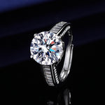 Elegant 1ct Simulated Moissanite Six-Prong Ring Luxury Wedding Jewelry For Women