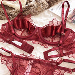 Lace Red Zodiac Year Bra And Panty Set