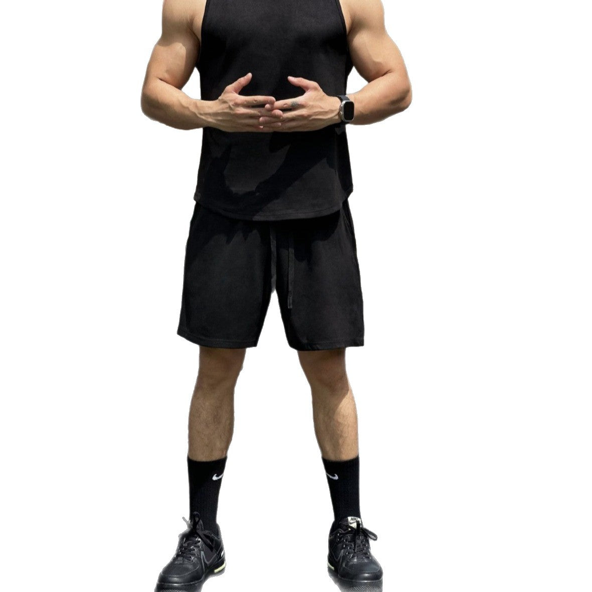 Muscle-fit Basketball Suede Pants For Men