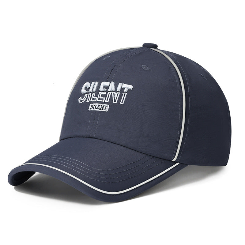 Cross-border Fashion New-style Fluorescent Strip Quick-drying Baseball Cap With Simple Embroidered Letters And Curved Brim Baseball Cap, Suitable For Daily Outings