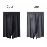 Men's High-waisted Pure Cotton Plus Size Loose Deep-crotch Cotton Breathable Boxer Shorts