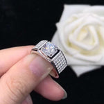 Elegant 1ct Simulated Moissanite Six-Prong Ring Luxury Wedding Jewelry For Women