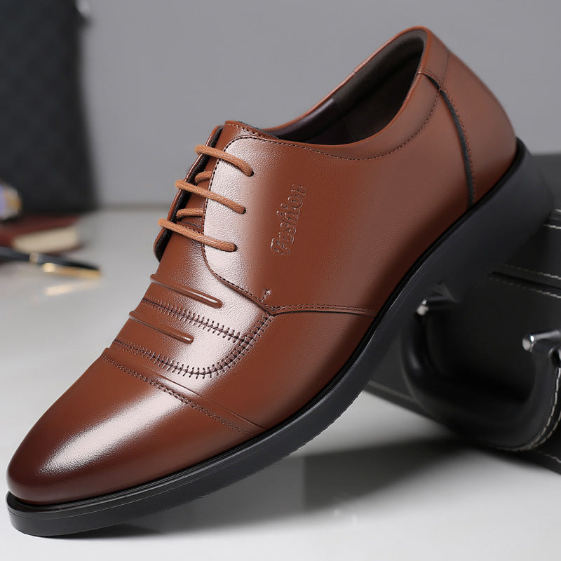 Men's Low-Cut Casual Cowhide Leather Shoes
