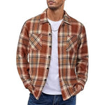 Plaid Casual Long Sleeve Jacket Versatile Shirt