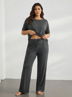 Best-selling Casual Long-sleeve Top And High-waisted Pants Set