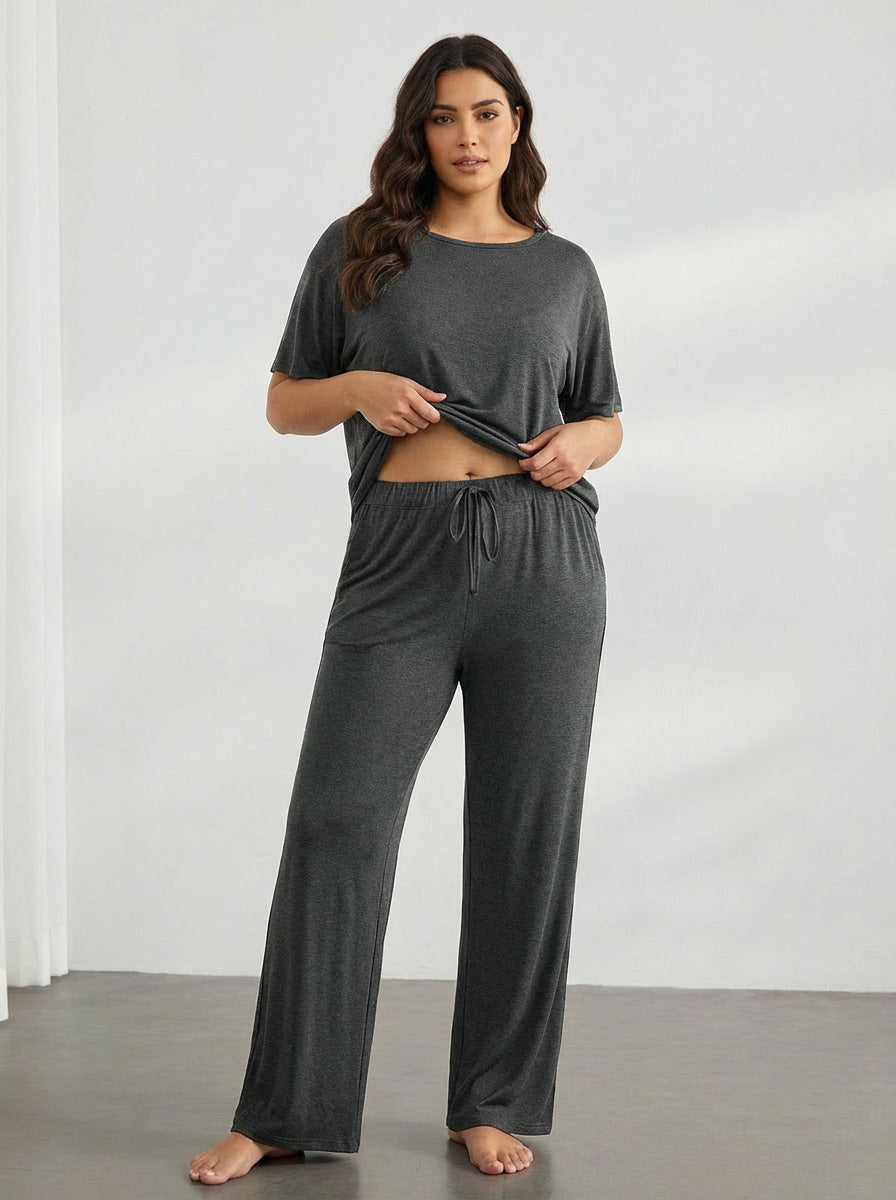 Best-selling Casual Long-sleeve Top And High-waisted Pants Set