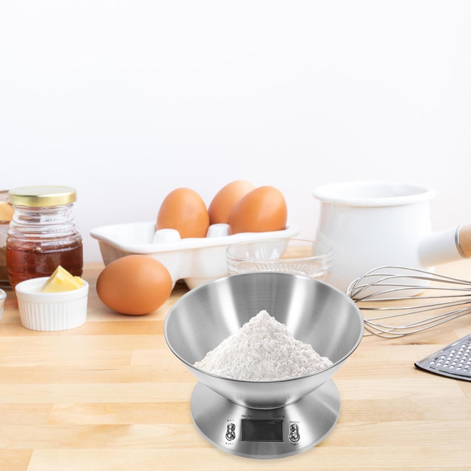 Compact Stainless Steel Electronic Kitchen Scale - Large Capacity Food Scale - Suitable For Both Household And Commercial Use - Multi-functional Electronic Food Scale