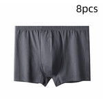 Men's High-waisted Pure Cotton Plus Size Loose Deep-crotch Cotton Breathable Boxer Shorts