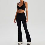 Yoga Sports Halter Bra And Tennis Skirt Two-Piece Set Outdoor Running Fitness Outfit Long And Short Pants Set