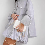 New Commuter Casual Simple Striped Set