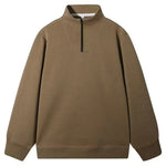 Men's Fleece-Lined Cotton Mock Neck Top