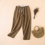 Linen Casual Pants Loose-fitting Harem Carrot Pants