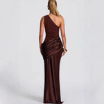 Elegant Womens Long One-Shoulder Dress