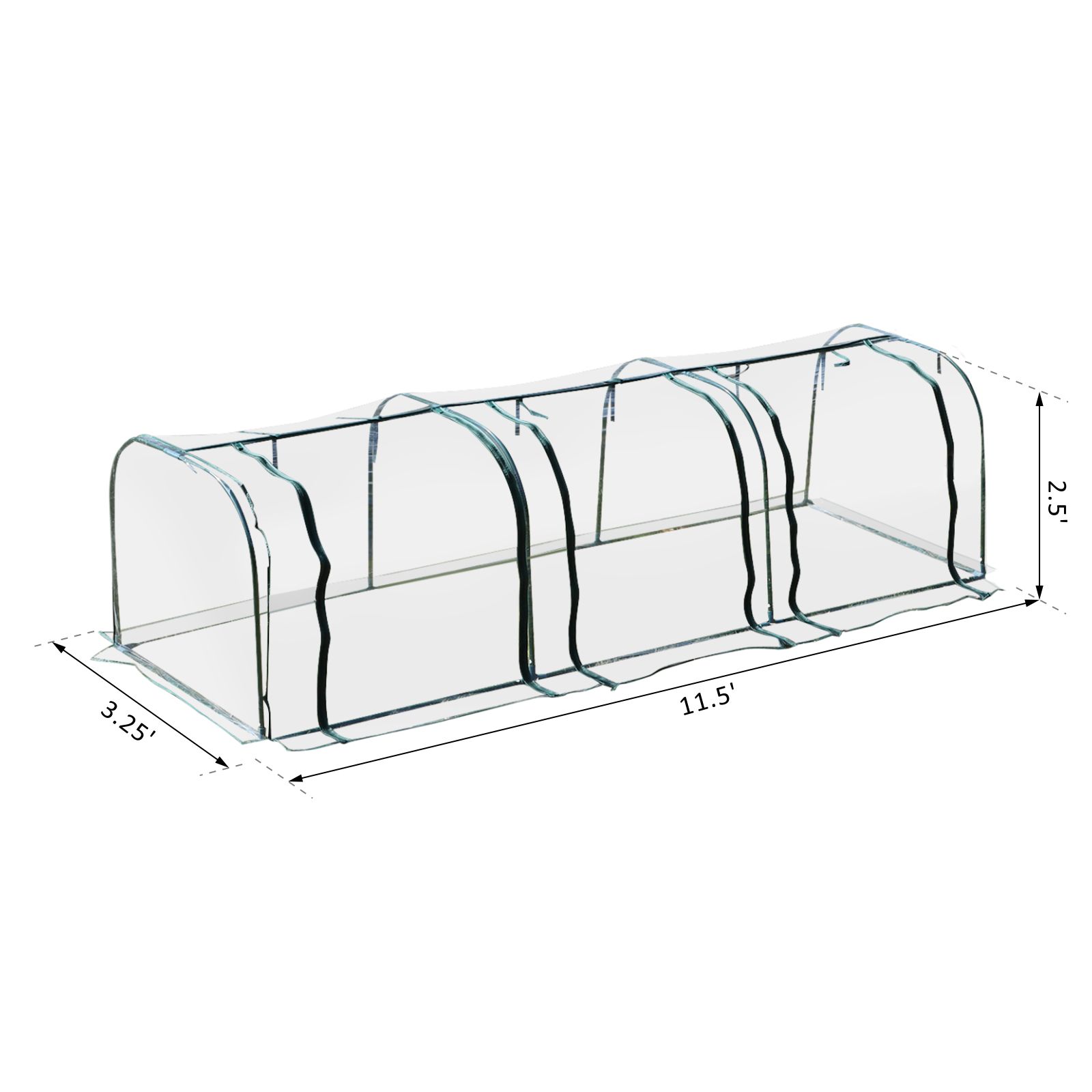 PVC Metal Tunnel Garden Greenhouse Kit