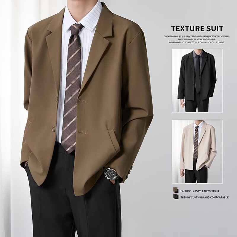 Men's Slim-Fit Fashionable Casual Suit Jacket