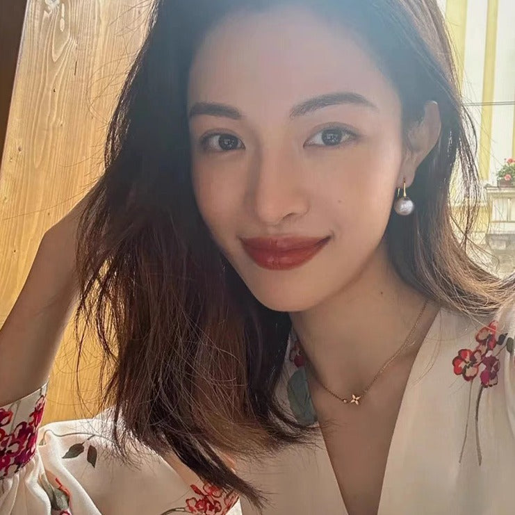 Sterling Silver Pearl Earrings Women's Best-Selling Style