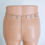 Panty Waistband Diamond Monogram Combination Thong Chain Waist Chain