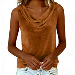 Womens Sleeveless V-Neck Velvet Vest